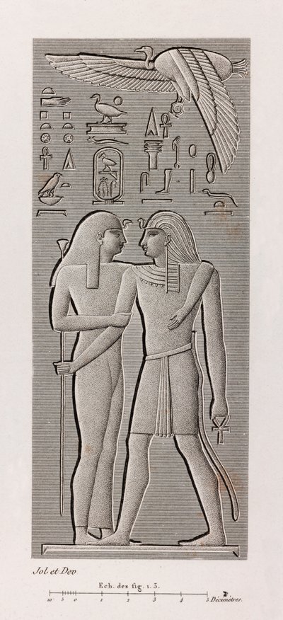 Thebe, Karnak (detail) door Unbekannt