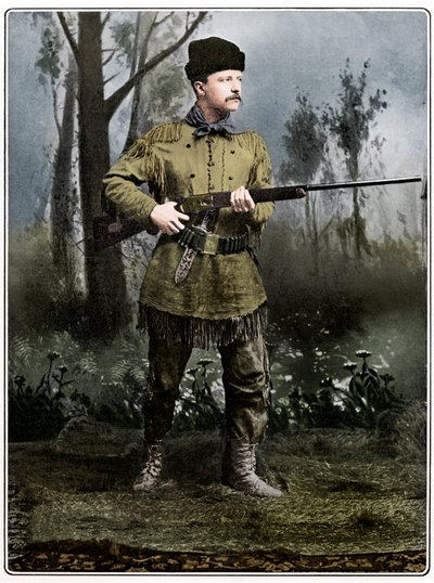 Theodore Roosevelt, Amerikaanse soldaat en politicus, ca. 1898 door Unbekannt