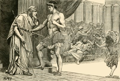 Theseus en Aegeus, 1890 door Unbekannt