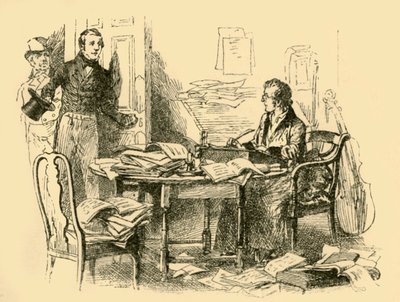 Ze vonden Schubert hard aan het werk door Unbekannt
