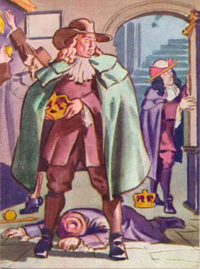 Thomas Blood probeert de Kroonjuwelen te stelen uit de Tower of London in 1671, 1937 door Unbekannt
