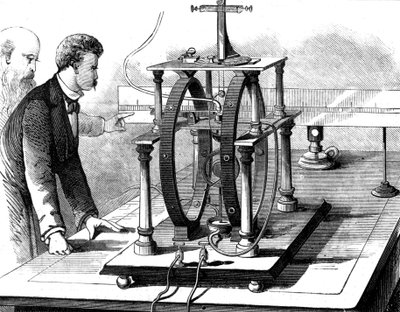 Thomas Edisons verbeterde vorm van JW Trowbridges elektrische dynamometer, 1879 door Unbekannt
