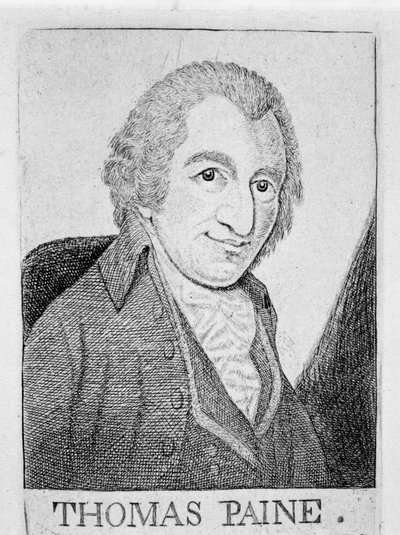 Thomas Paine, Engels-Amerikaanse revolutionair, schrijver en filosoof, ca. 1790 door Unbekannt