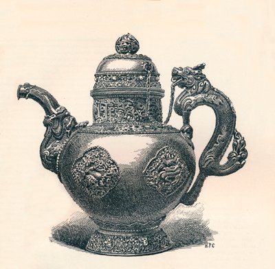 Tibetaanse Theepot met Drakentuit en Handvat met Chinese Invloed, c1904 door Unbekannt