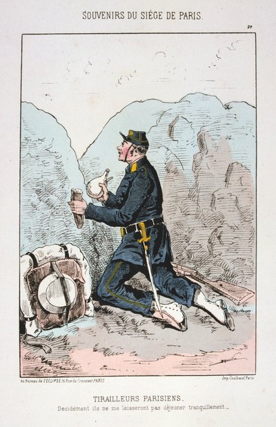 Tirailleurs Parisiens, Beleg van Parijs, 1870-1871 door Unbekannt