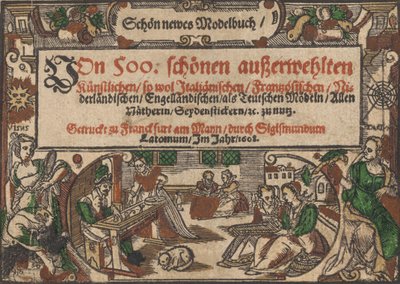 Titelpagina uit Schön newes Modelbuch Pagina 1r, 1608 door Unbekannt