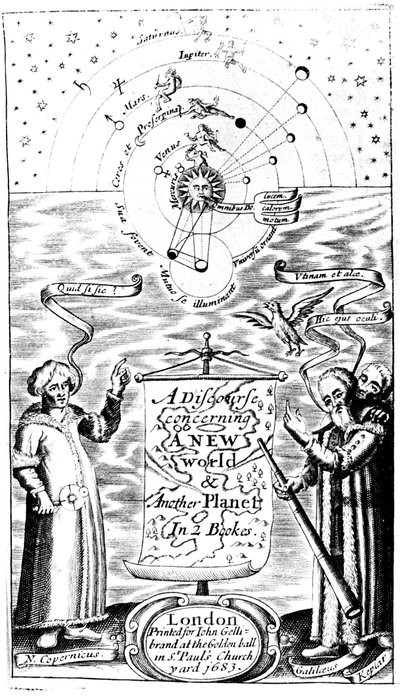 Titelpagina van A Discourse Concerning a New World & Another Planet door John Wilkins, 1683 door Unbekannt