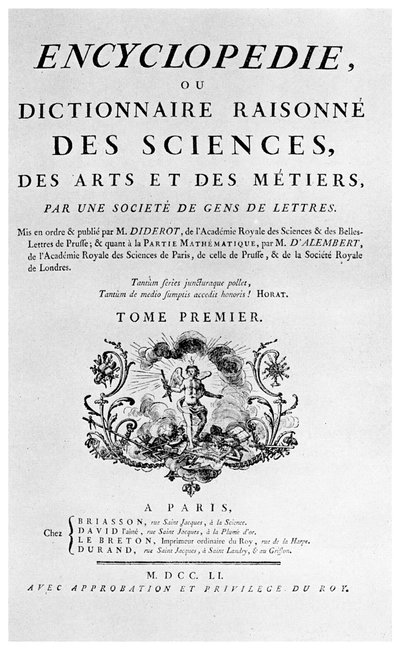 Titelpagina van Denis Diderots Encyclopedie, 1751 1956 door Unbekannt