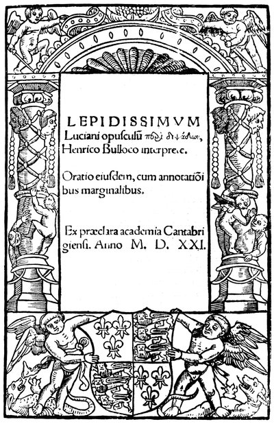 Titelpagina van Lucian, 1521, 1893 door Unbekannt