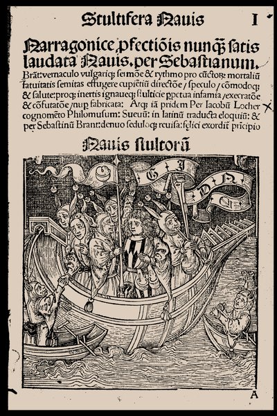 Titelpagina van het boek Narrenschip door Sebastian Brant door Unbekannt