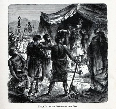 Titus Manlius veroordeelt zijn zoon, 1882 door Unbekannt
