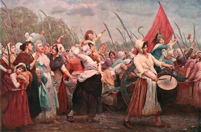 Naar Versailles, een Incident in de Franse Revolutie, c1894, c1902 door Unbekannt