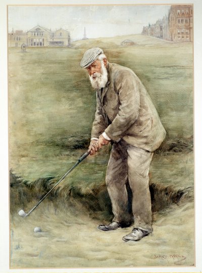 Tom Morris senior, Britse golfer, portret, ca. 1910 door Unbekannt