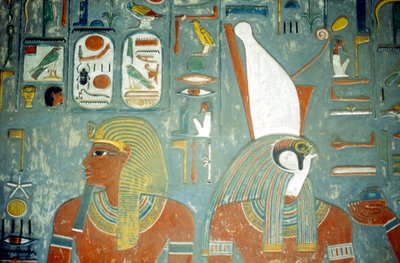 Graf van Horemheb, laatste koning van de 18e dynastie, Oud-Egyptisch, ca. 1292 v.Chr. door Unbekannt