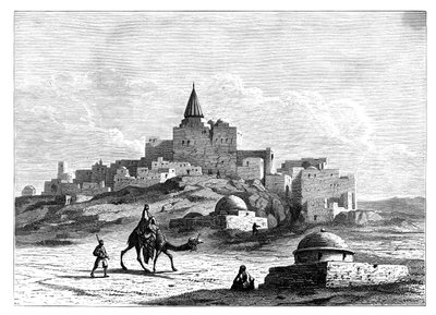 Graf van Jona, nabij de moskee, op de kunstmatige heuvel van Nabbi Yunis, Nineveh, Assyrië, ca. 1890 door Unbekannt