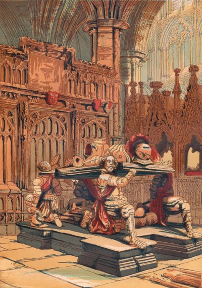 Graf van Sir Francis Vere in Westminster Abbey, c1845, 1864 door Unbekannt