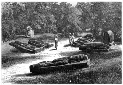 Graven van de Gond Rajahs, Chanda, centraal India, 1875 door Unbekannt