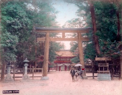 Torii, schrijnpoort, Nishigamo, Kyoto, Japan door Unbekannt