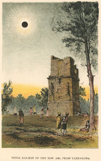Totale zonsverduistering van 1860 waargenomen vanuit Tarragona, Spanje, 1884 door Unbekannt