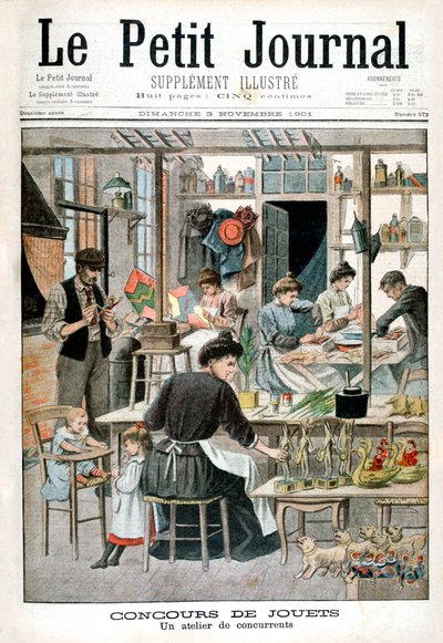 Wedstrijd speelgoed maken: werkplaats van deelnemers, 1901 door Unbekannt
