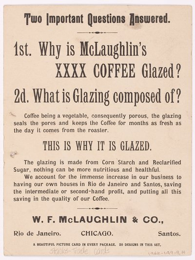 Reclamekaart, Advertentie voor McLaughlin