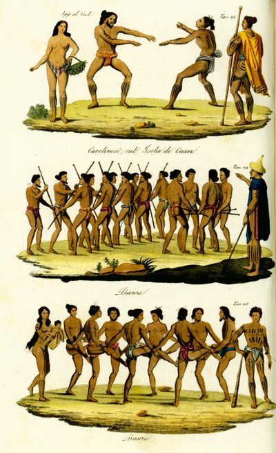 Traditionele dansen van de Caroline-eilanden, Micronesië door Unbekannt