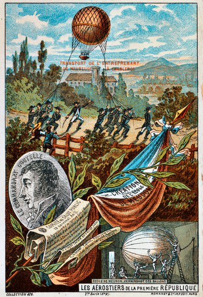 Transport van de ballon Entreprenant van Mauberge naar Charleroi, 1794 door Unbekannt
