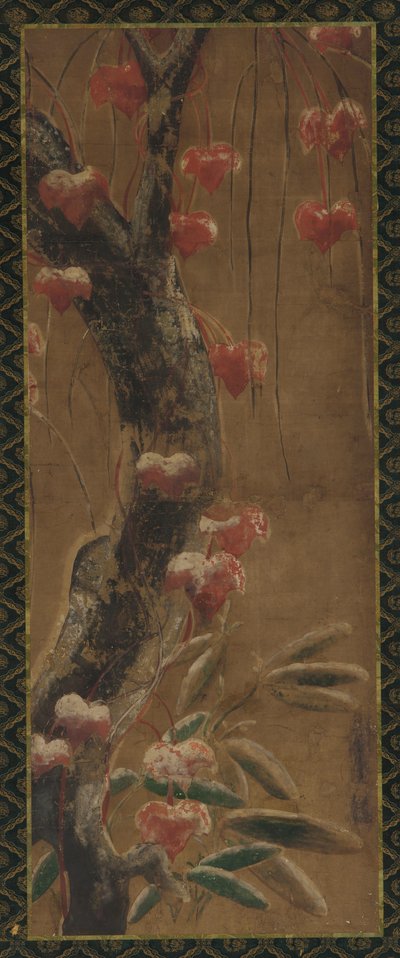 Boom, herfst wijnstok en sneeuw, Edo-periode, 1615-1868 door Unbekannt
