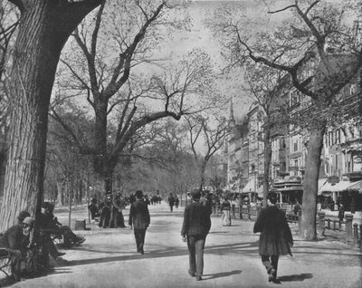 Tremont Street en The Common, Boston, VS, ca. 1900 door Unbekannt