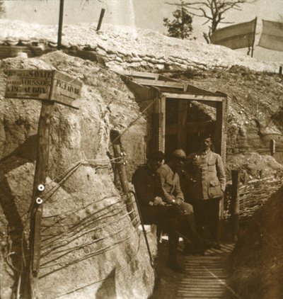 Loopgraven, Champagne, Noord-Frankrijk, ca. 1914-ca. 1918 door Unbekannt