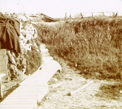 Loopgraven, Ramskapelle, België, ca. 1914-ca. 1918 door Unbekannt