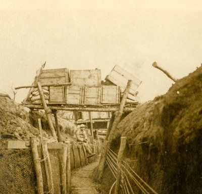 Loopgraven bij Les Éparges, Noord-Frankrijk, ca. 1914-ca. 1918 door Unbekannt