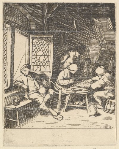 Tric Trac spelers, 1610-85 door Unbekannt