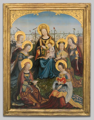 Drieluik van de Maagd en Kind met Heiligen, 1505-1515 door Unbekannt
