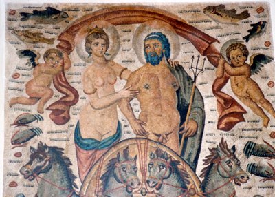 Triomf van Neptunus en Amphitrite, Romeins mozaïek, begin 4e eeuw door Unbekannt