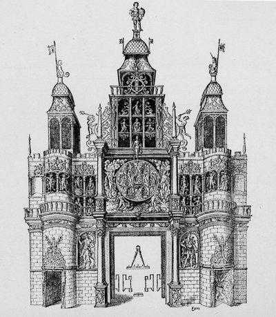 Triomfboog opgericht ten tijde van de kroning van koning James I, 1604 1903 door Unbekannt