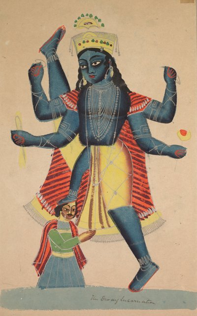 Trivikramapada Drie stappen van Vishnu, 1800s door Unbekannt
