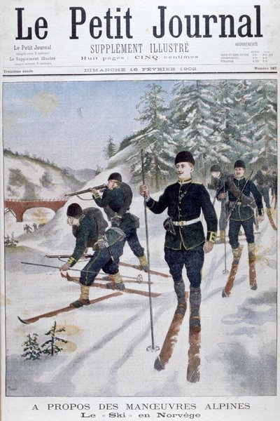 Troepen op ski