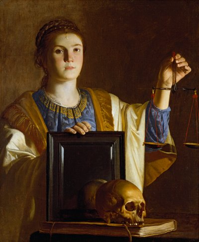 Waarheid presenteert een Spiegel aan de IJdelheden van de Wereld, c1620-1630 door Unbekannt