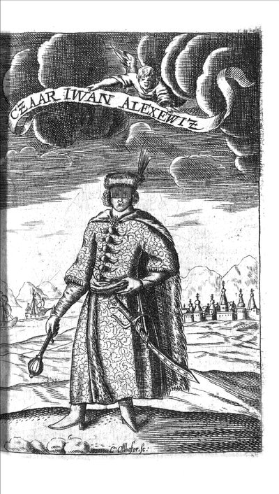 Tsaar Ivan V Alexeyevich uit Georg Adam Schleissing Derer beyden Czaaren in Reussland Iwan und Peter Alexewiz, 1693 door Unbekannt