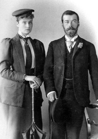 Tsarevitsj Nikolaas Aleksandrovitsj van Rusland en Prinses Alix van Hessen, Londen door Unbekannt