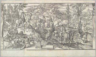 Turkse soldaten in rust van de fries Ces Moeurs et fachons de faire de Turcz Customs, 1553 door Unbekannt