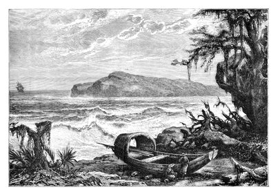 Turtle Island, uitzicht genomen bij de monding van de Drie Rivieren, ca. 1890 door Unbekannt