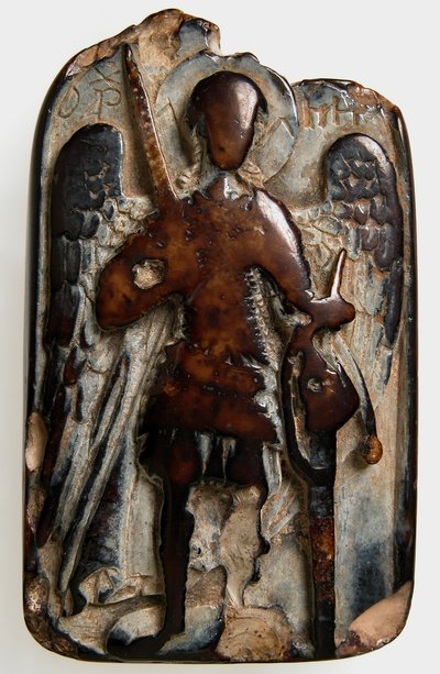 Twee-zijdige Hanger met de Aartsengel Michaël en Daniël in de Leeuwenkuil, Byzantijns door Unbekannt