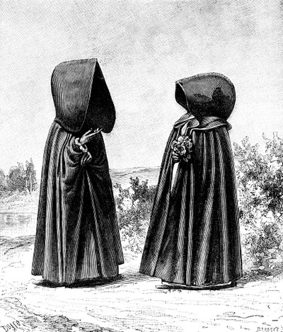 Twee gesluierde vrouwen uit Faial, Portugal, en San Miguel, Spanje, ca. 1900s door Unbekannt