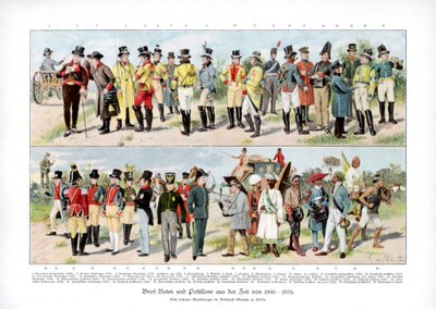 Typen postbodes van 1800-1870, 1900 door Unbekannt