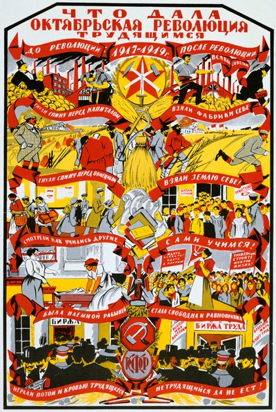 USSR Poster, 1919 door Unbekannt