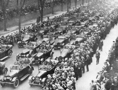 1e Leger van de VS in de Overwinningsparade, New York, VS, 10 september 1919 door Unbekannt