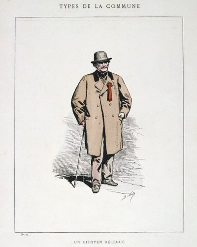 Een Gedelegeerde Burger, Parijse Commune, 1871 door Unbekannt