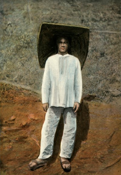 Un Mineur. Costume De Travail, Een mijnwerker in werkkleding, 1900 door Unbekannt